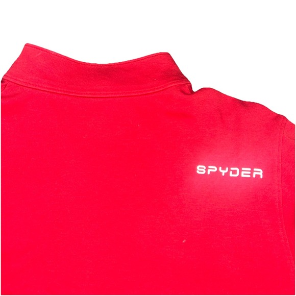 Spyder Men's Large Red Quarter Zip Pullover Outdoors Fishing Lightweight - Picture 7 of 9